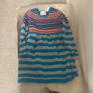 Hanna Andersson Blue and Pink Striped Sweater Dress
